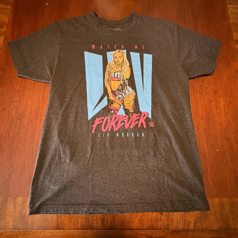 Liv Morgan WWE Shirt "Watch Me" Liv Forever 500 Level Black Wrestling Size M